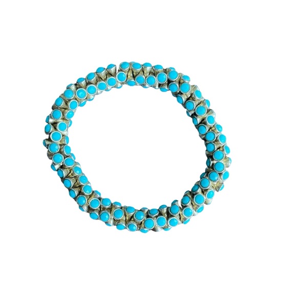 Stella & Dot Vintage Stretchy Turquoise Bracelet - Picture 1 of 2
